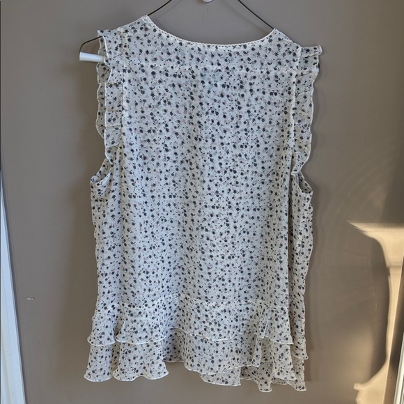 CAbi cream Floral Ruffle Blouse - Picture 3 of 4